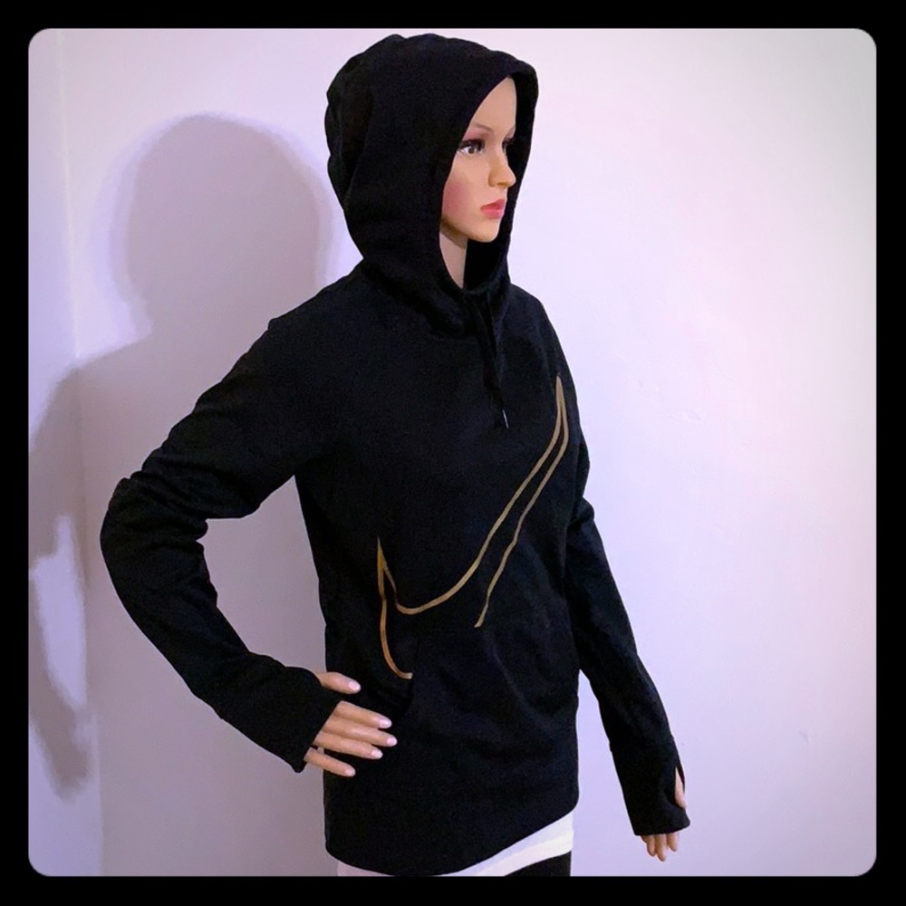 Nike black and gold thermafit hoodie